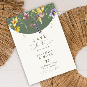 Spring Fall Boho Wildflower Bloom Whimsical   Invitation