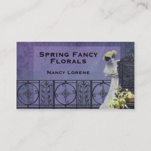 Spring Fancy in Purple and Yellow Business Card