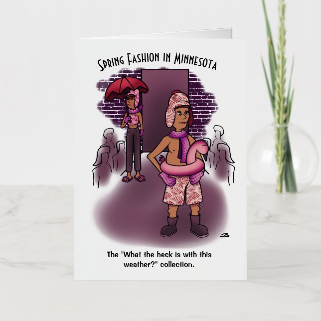 Spring Fashion  Foil Greeting Card (Front)