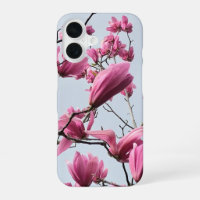Spring Fashion Pink Magnolia Blossoms Hanami Blue