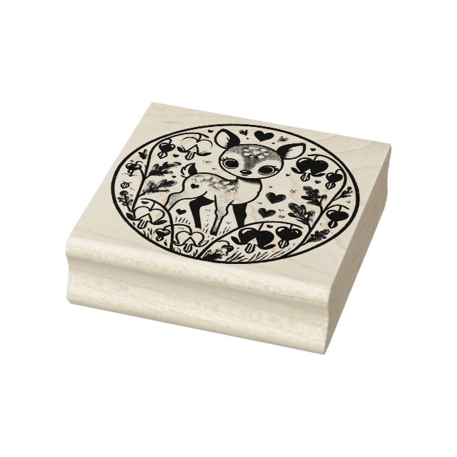Spring Fawn                                        Rubber Stamp (Stamp)