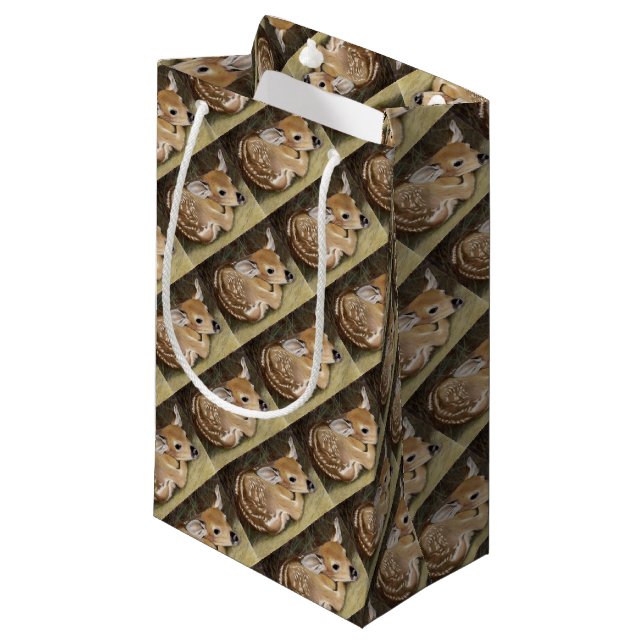 Spring Fawn Small Gift Bag (Front Angled)