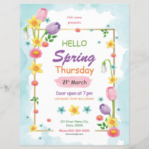 Spring Festival Flyer Template