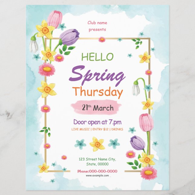 Spring Festival Flyer Template (Front)