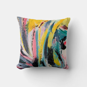 Spring Festival. Multicolored texture painting. Ab Cushion