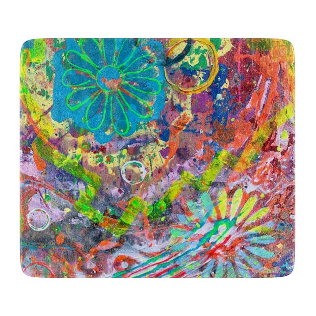 Spring Fever 2 Deco Glass Cutting Board (Front)
