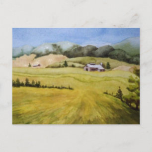 "Spring Fields" Country Roads Postcard