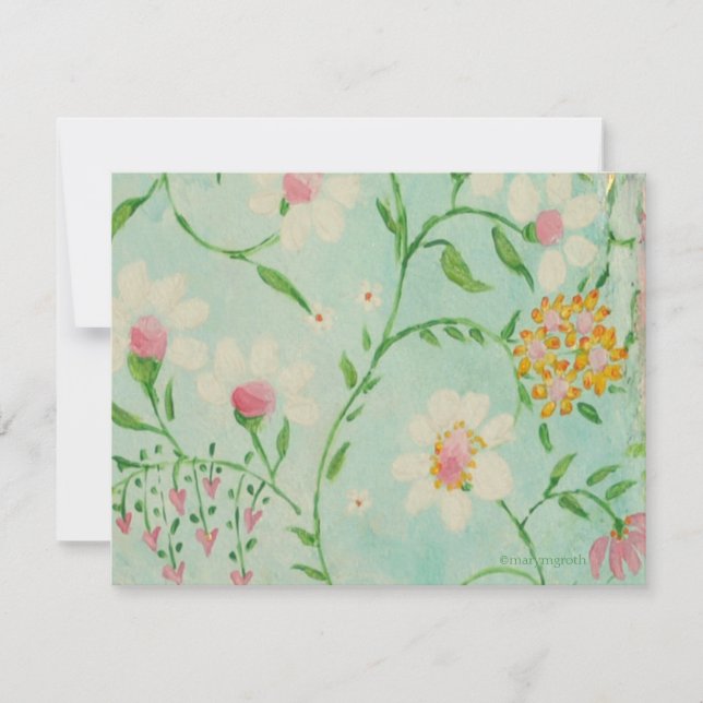 "Spring" Flat Personalised Card (Front)