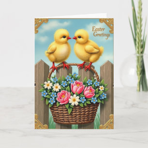 Spring Fledglings Basket Card