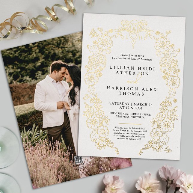 Spring Fleur de lis wedding black white art (Creator Uploaded)