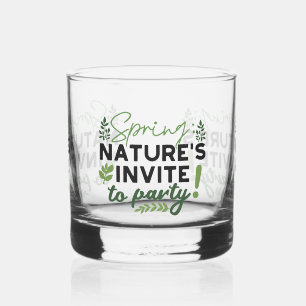 Spring Fling Party - Nature's Celebration Call Whiskey Glass