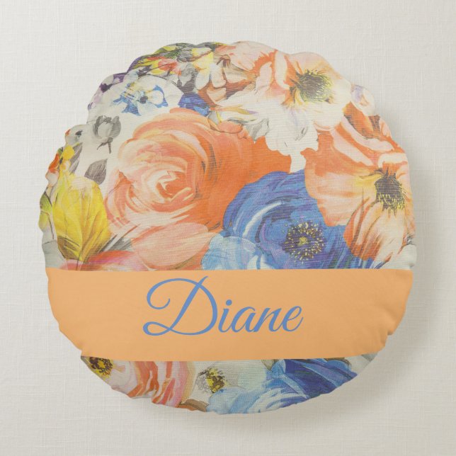 Spring Flora Round Cushion (Front)