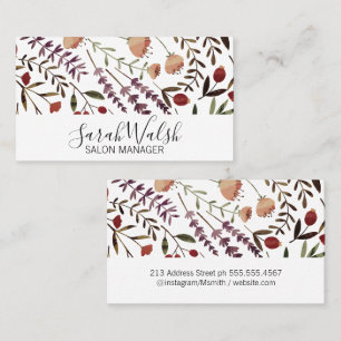 Spring Floral Arrangement Appointment Card