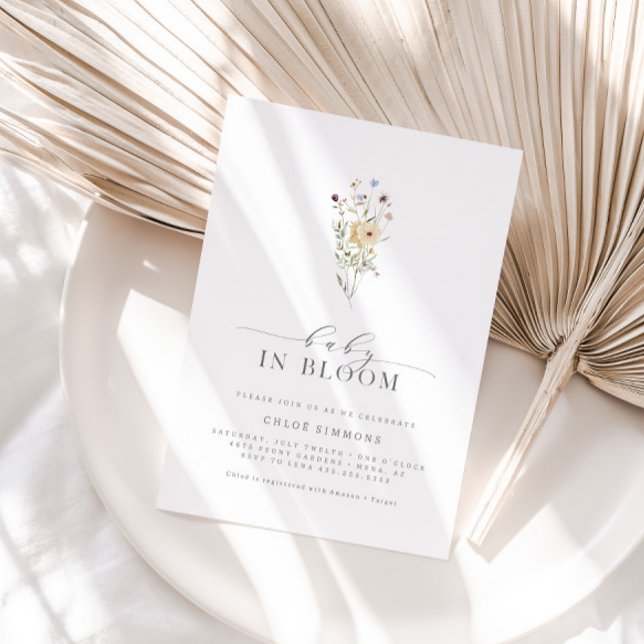 Spring Floral Baby in Bloom Baby Shower | Invitation (Creator Uploaded)