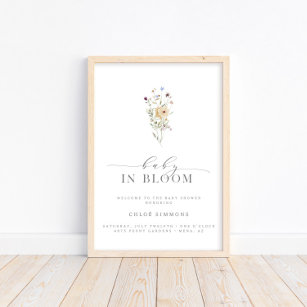 Spring Floral Baby in Bloom Baby Shower   Poster