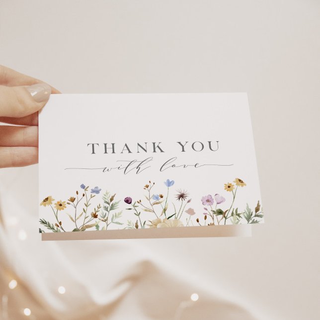 Spring Floral Baby in Bloom Baby Shower Thank You Card (Creator Uploaded)
