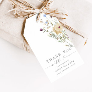 Spring Floral Baby in Bloom Baby Shower Thank You Gift Tags