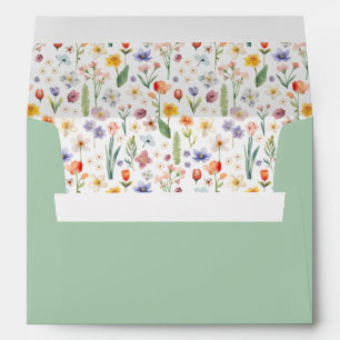 Spring Floral Baby Shower Envelope – Wildflower