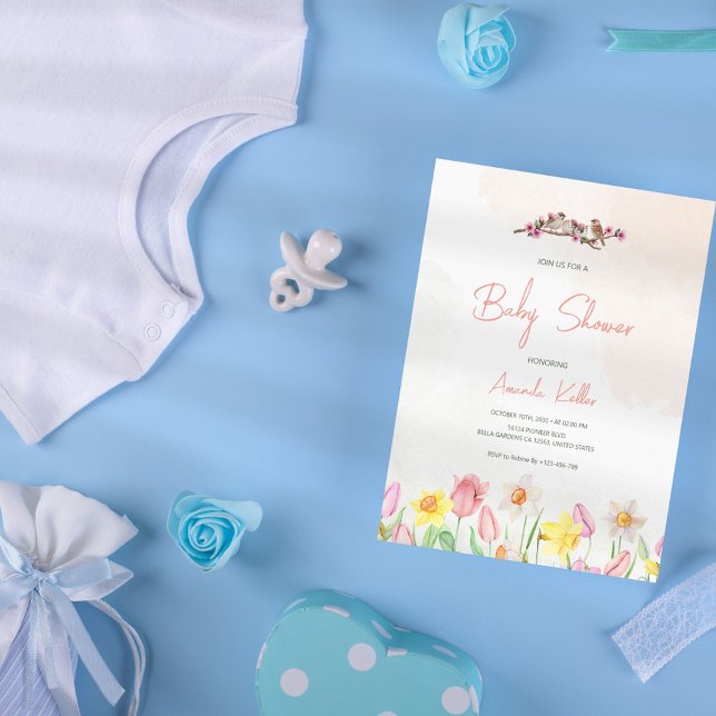 Spring Floral Baby Shower Invitation (Creator Uploaded)