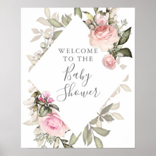 Spring Floral Baby Shower Sign