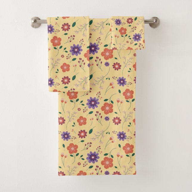 Spring Floral Bath Towel Set (Insitu)