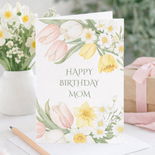Spring Floral Birthday Card for Mom, Sister or Her