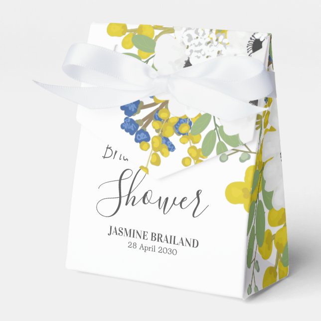  Spring Floral Boquet Bridal Shower Thank You Favour Box (Front Side)