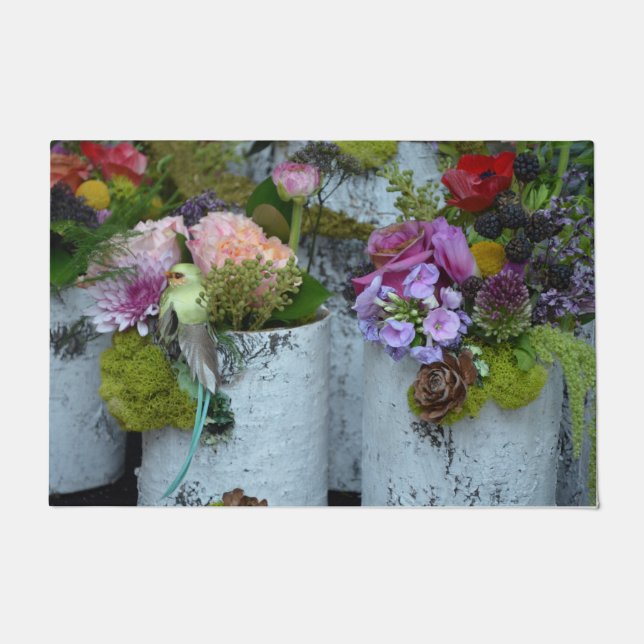 Spring floral bouquets doormat (Front)