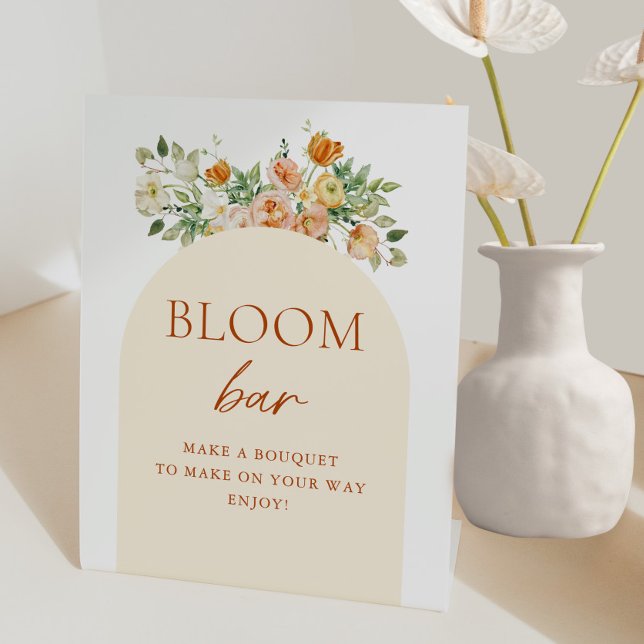 Spring Floral Bridal Shower Flower Bloom Bar Sign (Creator Uploaded)