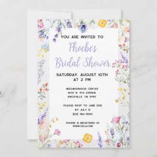 Spring Floral Bridal Shower Invitation
