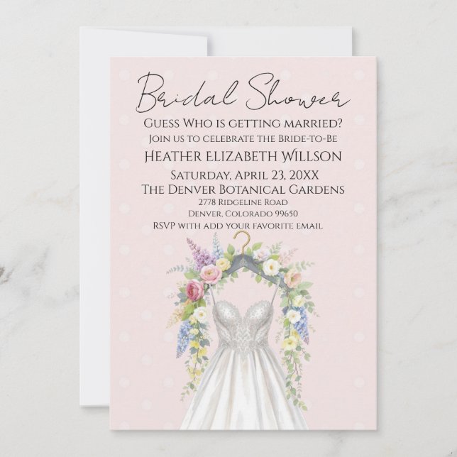 Spring Floral Bridal Shower Invitation (Front)