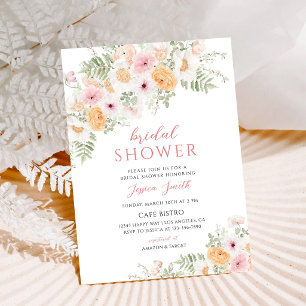 Spring Floral Bridal Shower Invitation