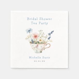 Spring Floral Bridal Shower Tea Party Napkin