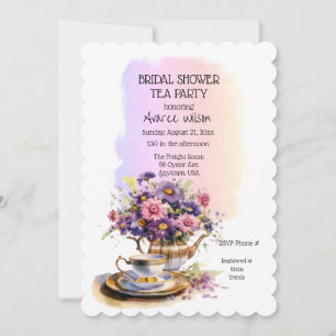 Spring Floral Bridal Tea Party Invitation