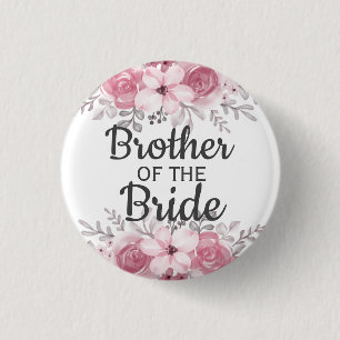 Spring Floral brother of the bride Button