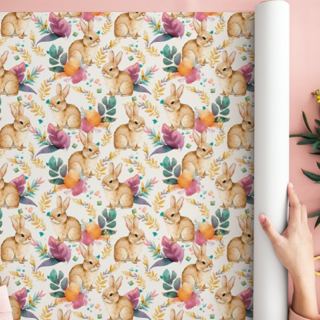 Spring Floral Bunnies Galore  Wrapping Paper (Creator Uploaded)
