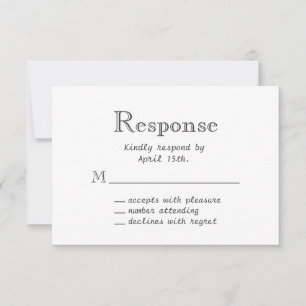 Spring Floral Chalkboard RSVP Card