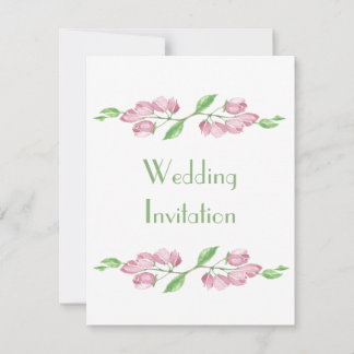 Spring Floral Cherry Blossom Wedding Invitation