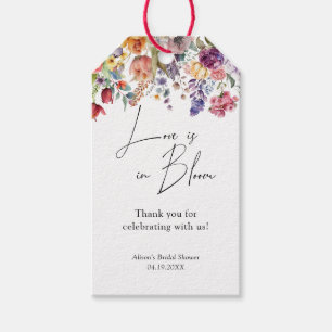 Spring Floral Colourful Bridal Shower Love in Bloo Gift Tags