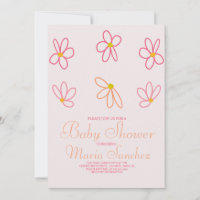 Spring Floral Colourful Daisies Garden Baby Shower
