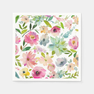 Spring Floral Colourful Happy Celebration Multi Us Napkin