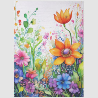 Spring Floral Colourful Tissue Paper