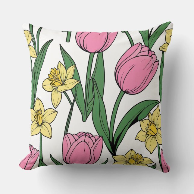 Spring Floral Cushion (Front)