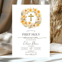 Spring Floral Daffodil Wreath 1st Holy Communion