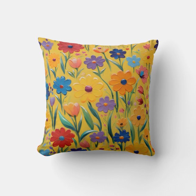 Spring floral design cushion (Front)