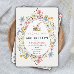 Spring Floral Easter Egg Hunt & Brunch  Invitation