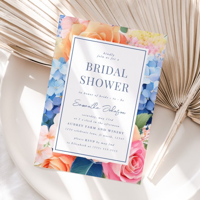 Spring Floral Elegant Bridal Shower Invitation (Creator Uploaded)