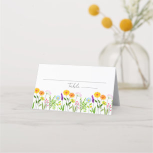 Spring Floral Elegant Wedding Place Card
