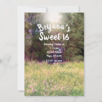 Spring Floral Enchanted Forest Trees Sweet 16