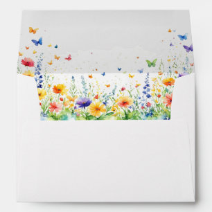 Spring Floral Garden Butterflies Envelope